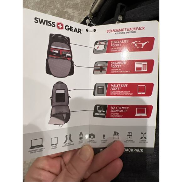 SWISSGEAR ScanSmart Laptop Backpack SA2769, NEW, All-in-one, Gray - Picture 3 of 12